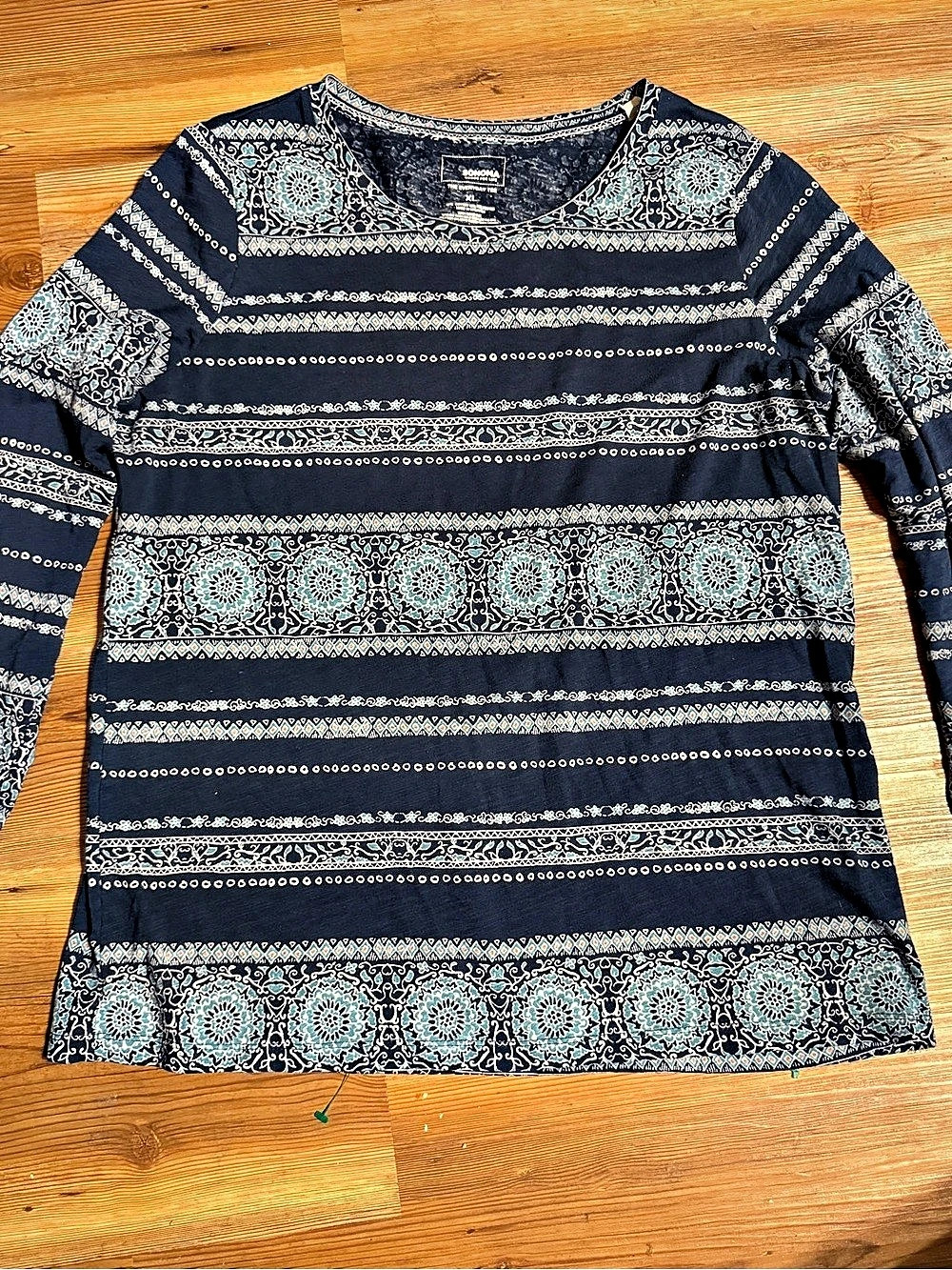 Sonoma Women's Printed Long Sleeve Tee Size XL